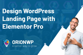 design wordpress landing page with elementor pro