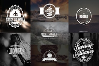 design retro vintage badge logo
