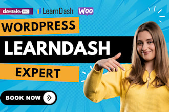 build wordpress lms website with learndash lms