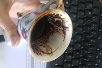 do coffee reading, fortune telling from your coffee