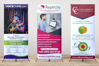 design a professional roll up banner