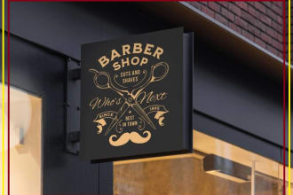 do outstanding barber shop logo design in very short time