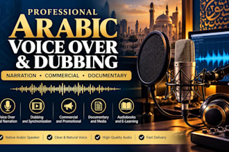 do arabic dubbing and voice over and narration