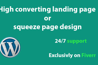 design landing page or squeeze page in 24 hours