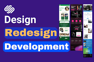 design redesign a beautiful squarespace website, website development squarespace