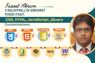 fix CSS HTML javascript jquery related errors