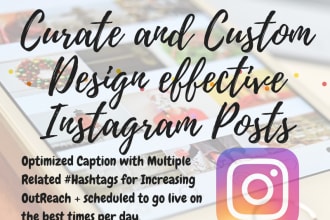 curate custom design optimize and schedule instagram posts
