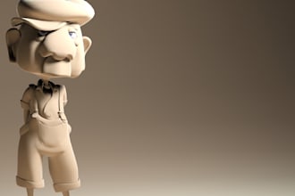 create 3d cartoon model ready for animation