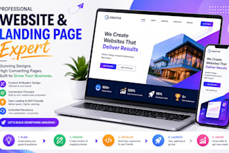 create landing page and website for business