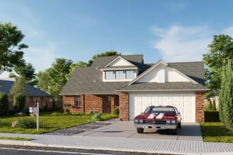 render 3d model of your house in 3ds max