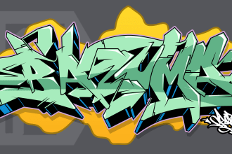 create original graffiti art logo for your brand or business