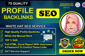 build 75 high quality profile backlinks