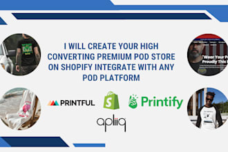 create print on demand shopify store integrate printful, apliq
