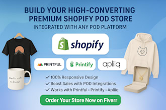 create print on demand shopify store integrate printful, apliq