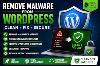 remove malware from wordpress and fix hacked website professionally