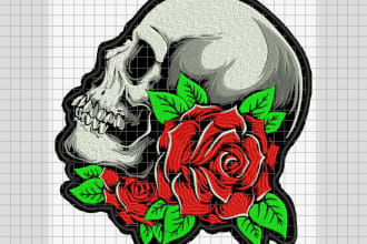 create embroidery digitizing into 3dpuff,dst,in few hours
