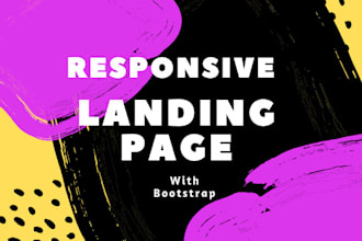 design responsive landing page website
