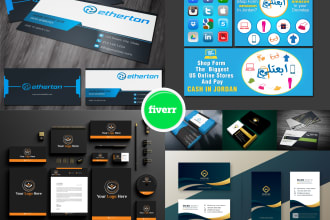 do professional business card, stationery, social media kit