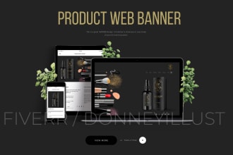 design premium banner, cover, poster, flyer cosmetic products