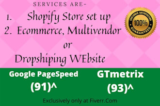 setup shopify store or ecommerce multivendor website