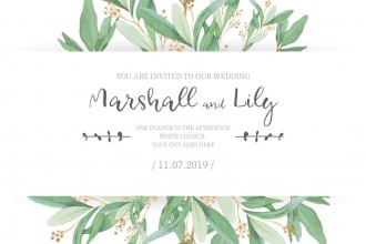 design modern and professional wedding and invitation card