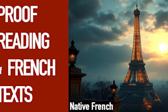 proofread, correct 400 words in french, by french native