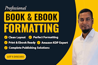 do amazon KDP book formatting, interior layout, and kindle ebook