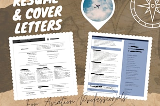 create professional aviation resumes and cover letters
