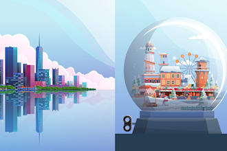 your concept into a clean and detailed vector artwork