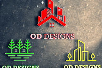 do modern real estate, property, construction logo design