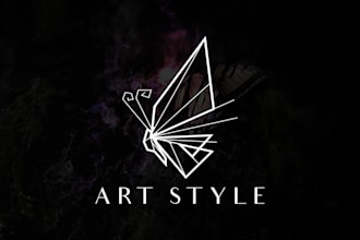 create flat minimalist logo