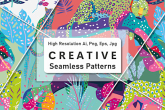 create unique vector seamless or repeat pattern for textiles