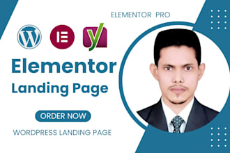design wordpress landing page or elementor landing page