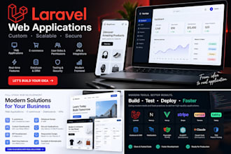 develop a custom laravel web application