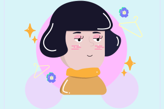 create minimalist and cute illustrations in vector