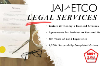 expertly draft contracts, agreements and legal letters