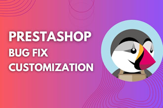 fix bug error issue and customize prestashop website