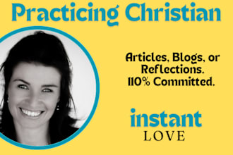 write you a christian blog or ebook