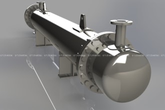 design any shell and tube heat exchanger in 2d and 3d