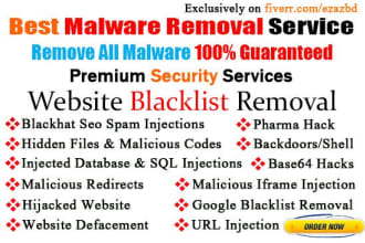 clean malware,remove virus or backdoors fast from any wordpress site