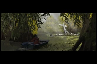 create a colored concept art for any project you may have