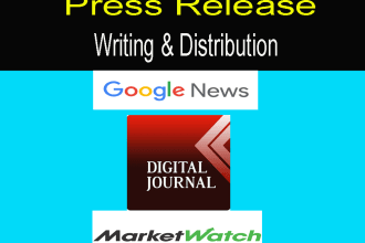 write and distribute your press release to 25  sites