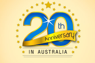 design an outstanding anniversary logo for you