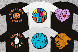 hand drawn cool trippy text logo in circle streetwear, hoodie and shapes design