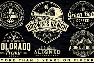 do retro , vintage , classic and hipster badge , outdoor or business logo design