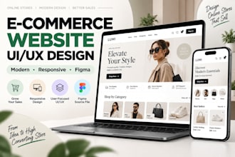 design a modern ecommerce website UI UX in figma