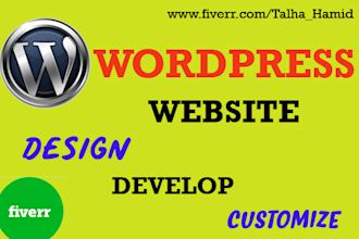 create a wordpress website or wordpress design