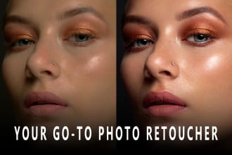 do high end skin retouch, beauty retouch, photo editing