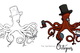 do color your sketch into vector