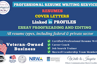 write resumes for veterans